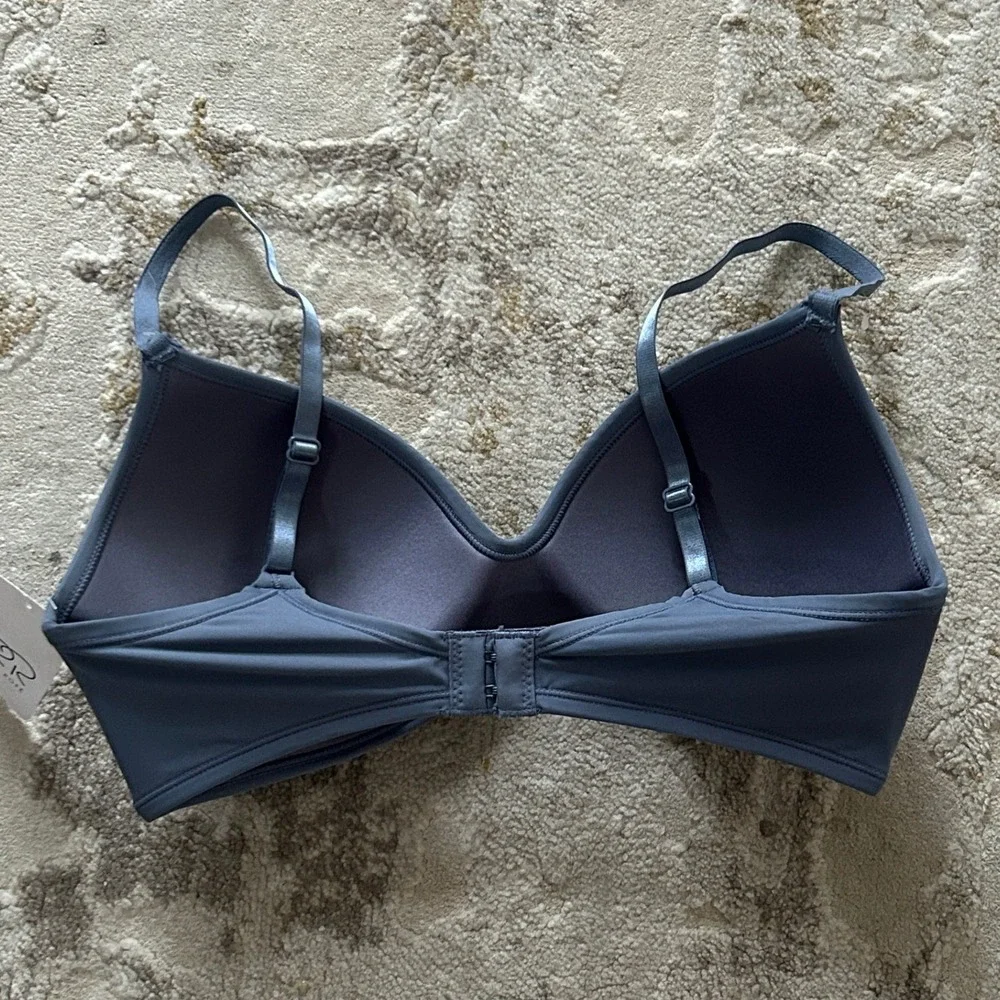 Rene Rofe‎ Womens Light Blue Wireless Lightly Padded Bra NWT - Size 34C - Picture 3 of 4